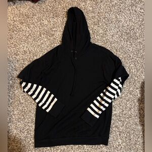 Hot Topic LG Hoodie with Stripped Sleeves